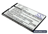 Nokia 303 Replacement Battery, 3.7V, 1000mAh, Li-ion 1