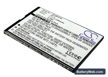 Nokia 303 Replacement Battery, 3.7V, 1000mAh, Li-ion 1