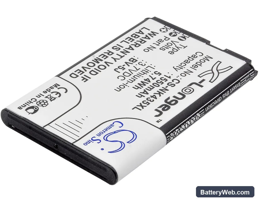 Microsoft Lumia 435 Replacement Battery, 3.7V, 1550mAh, Li-ion 2