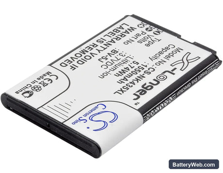 Microsoft Lumia 435 Replacement Battery, 3.7V, 1550mAh, Li-ion 2