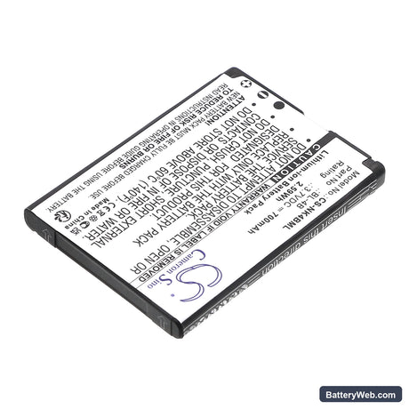 Nokia 6111 Replacement Battery, 3.7V, 700mAh, Li-ion 2