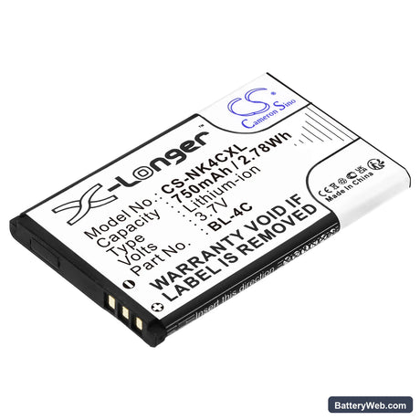 MyPhone Replacement Battery, 3.7V, 750mAh, Li-ion 1