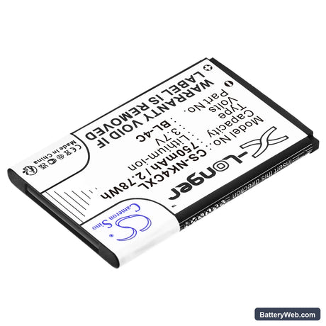 MyPhone Replacement Battery, 3.7V, 750mAh, Li-ion 2