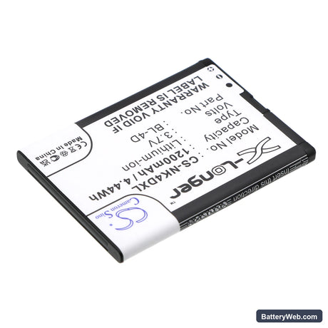NGM Fred Replacement Battery, 3.7V, 1200mAh, Li-ion 2