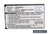 KNmobile I736 Replacement Battery, 3.7V, 1500mAh, Li-ion 5