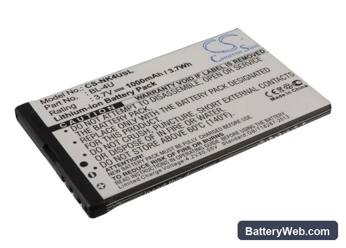MyPhone 1080 Replacement Battery, 3.7V, 1000mAh, Li-ion 1