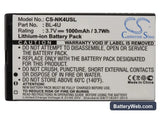 MyPhone 1080 Replacement Battery, 3.7V, 1000mAh, Li-ion 5