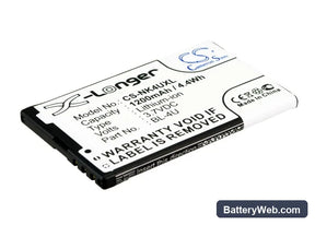 Nokia 301 Replacement Battery, 3.7V, 1200mAh, Li-ion 1
