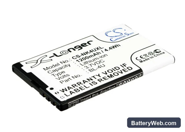Nokia 301 Replacement Battery, 3.7V, 1200mAh, Li-ion 1