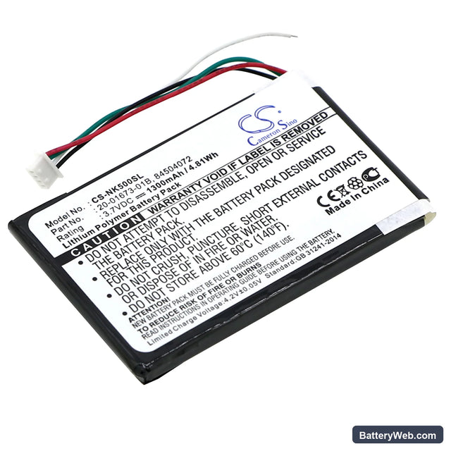 Nokia 500 Replacement Battery, 3.7V, 1300mAh, Li-Polymer 1