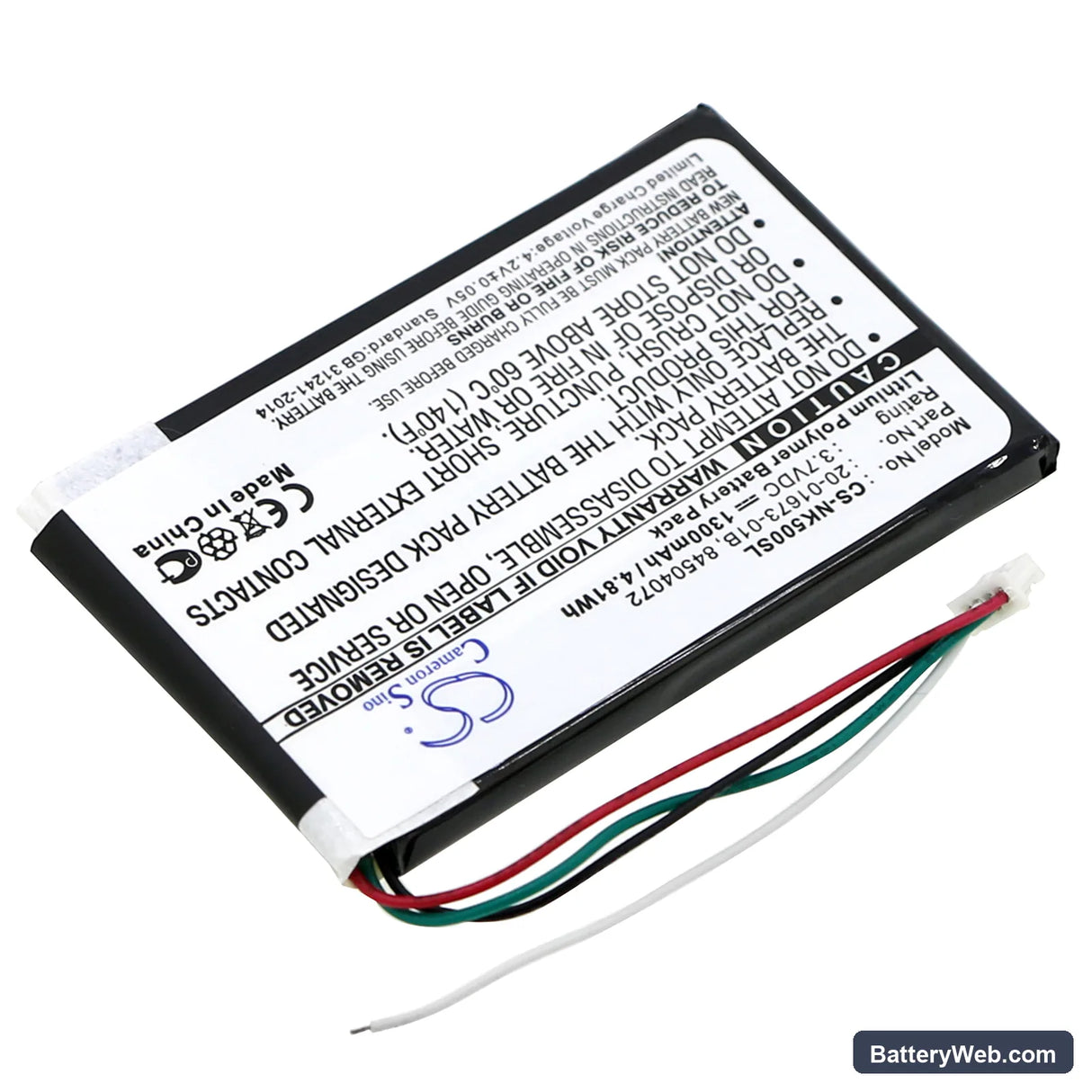 Nokia 500 Replacement Battery, 3.7V, 1300mAh, Li-Polymer 2