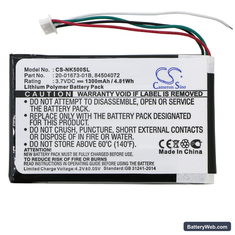 Nokia 500 Replacement Battery, 3.7V, 1300mAh, Li-Polymer 3
