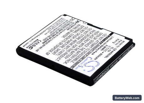 Nokia Asha 502 Replacement Battery, 3.7V, 800mAh, Li-ion 3