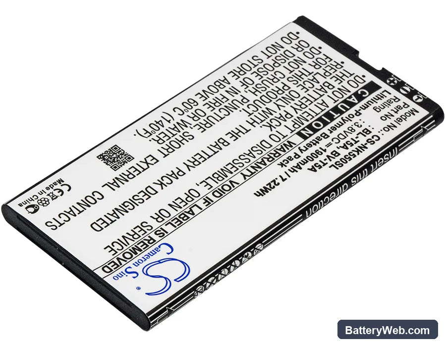 Nokia Lumia 550 Replacement Battery, 3.8V, 1900mAh, Li-Polymer 2