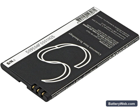Nokia Lumia 550 Replacement Battery, 3.8V, 1900mAh, Li-Polymer 4