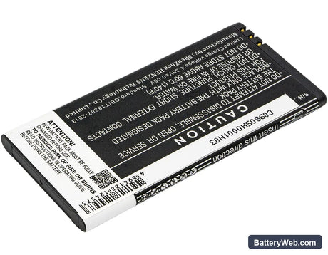 Nokia Lumia 550 Replacement Battery, 3.8V, 2200mAh, Li-ion 4