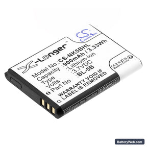Alcatel One Touch S680 Replacement Battery, 3.7V, 900mAh, Li-ion 1