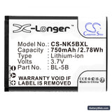 Minox DCC 5.0 Replacement Battery, 3.7V, 750mAh, Li-ion 3