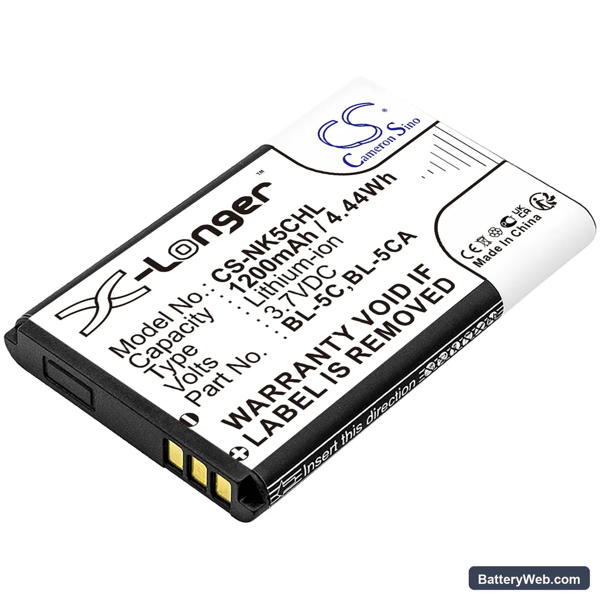 Simvalley XL-915 Replacement Battery, 3.7V, 1200mAh, Li-ion 1