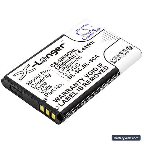 Simvalley XL-915 Replacement Battery, 3.7V, 1200mAh, Li-ion 1