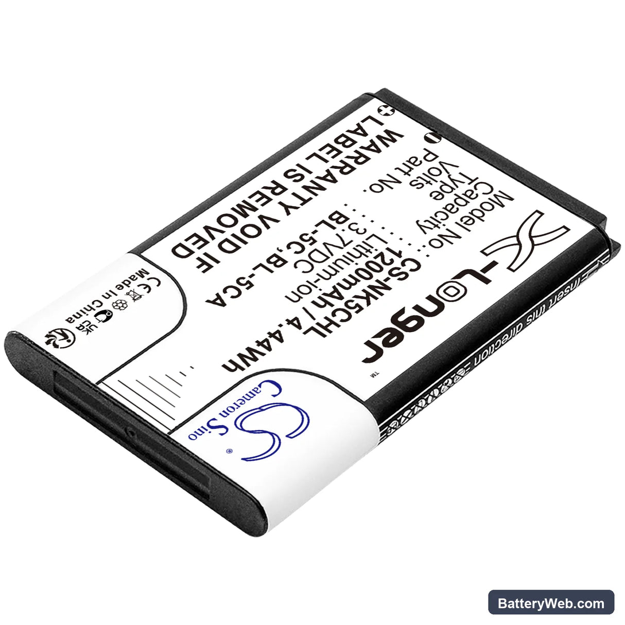 Simvalley XL-915 Replacement Battery, 3.7V, 1200mAh, Li-ion 2
