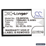 Simvalley XL-915 Replacement Battery, 3.7V, 1200mAh, Li-ion 3