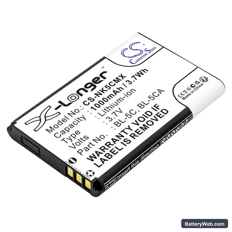 DEASY T258 Replacement Battery, 3.7V, 1000mAh, Li-ion 1