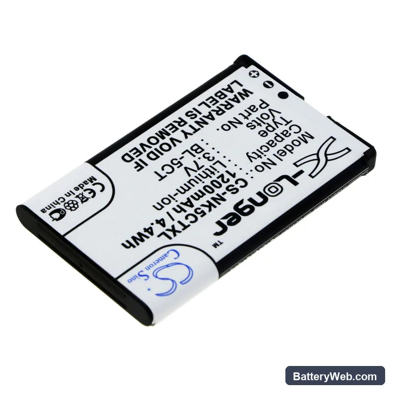 Nokia 5220 XpressMusic Replacement Battery, 3.7V, 1200mAh, Li-ion 2
