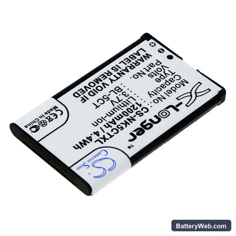 Nokia 5220 XpressMusic Replacement Battery, 3.7V, 1200mAh, Li-ion 2