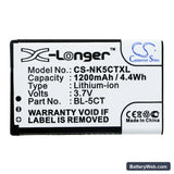 Nokia 5220 XpressMusic Replacement Battery, 3.7V, 1200mAh, Li-ion 3