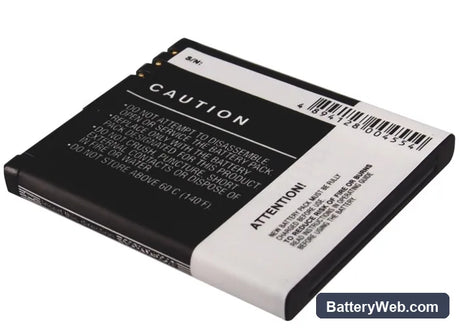 Nokia N95 Replacement Battery, 3.7V, 950mAh, Li-ion 3