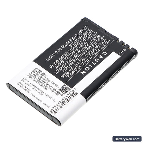 Nokia 5800 Replacement Battery, 3.7V, 1200mAh, Li-ion 4