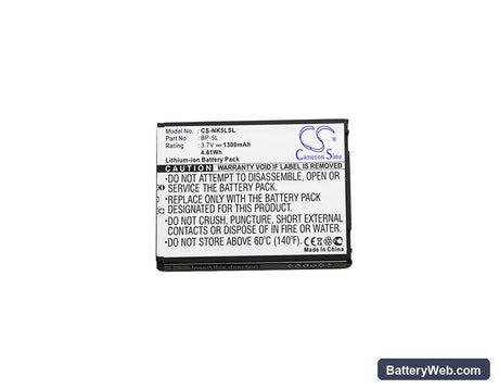 Nokia 7710 Replacement Battery, 3.7V, 1300mAh, Li-ion 3