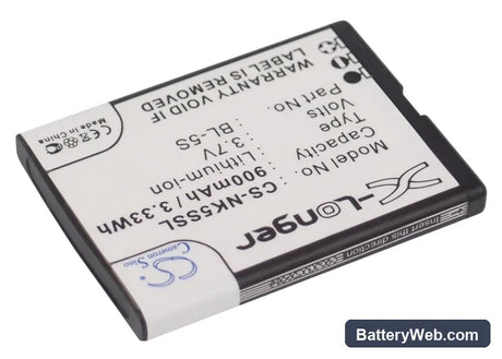 Nokia 2330 Replacement Battery, 3.7V, 900mAh, Li-ion 2