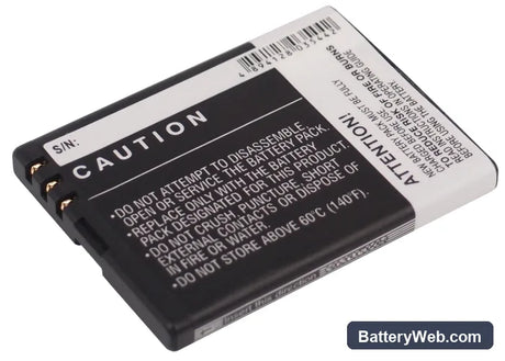 Nokia 2330 Replacement Battery, 3.7V, 900mAh, Li-ion 3