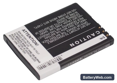 Nokia 2330 Replacement Battery, 3.7V, 900mAh, Li-ion 4