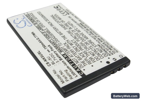 Nokia 8800E Replacement Battery, 3.7V, 750mAh, Li-ion 2