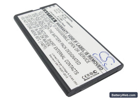 Nokia Lumia 630 Replacement Battery, 3.7V, 1650mAh, Li-ion 1