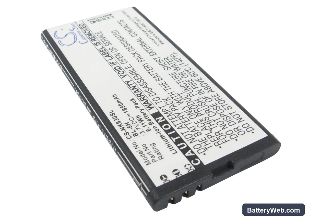 Nokia Lumia 630 Replacement Battery, 3.7V, 1650mAh, Li-ion 2