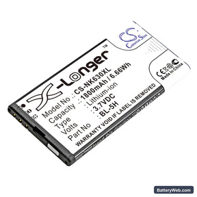 Nokia Lumia 630 Replacement Battery, 3.7V, 1800mAh, Li-ion 1