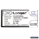 Nokia Lumia 630 Replacement Battery, 3.7V, 1800mAh, Li-ion 5