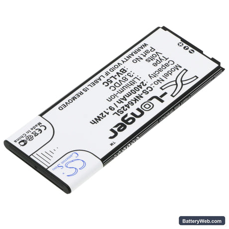 Microsoft Lumia 640 LTE Replacement Battery, 3.8V, 2400mAh, Li-ion 2
