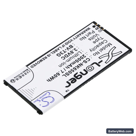 Microsoft Lumia 650 Replacement Battery, 3.8V, 2000mAh, Li-ion 2