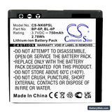 Mobiado Professional 105 Damascus Replacement Battery, 3.7V, 750mAh, Li-ion 3