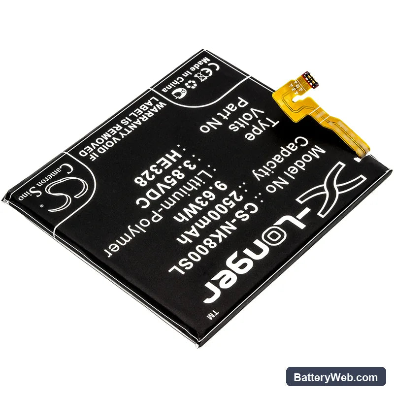 Nokia 8 Replacement Battery, 3.85V, 2500mAh, Li-Polymer 2