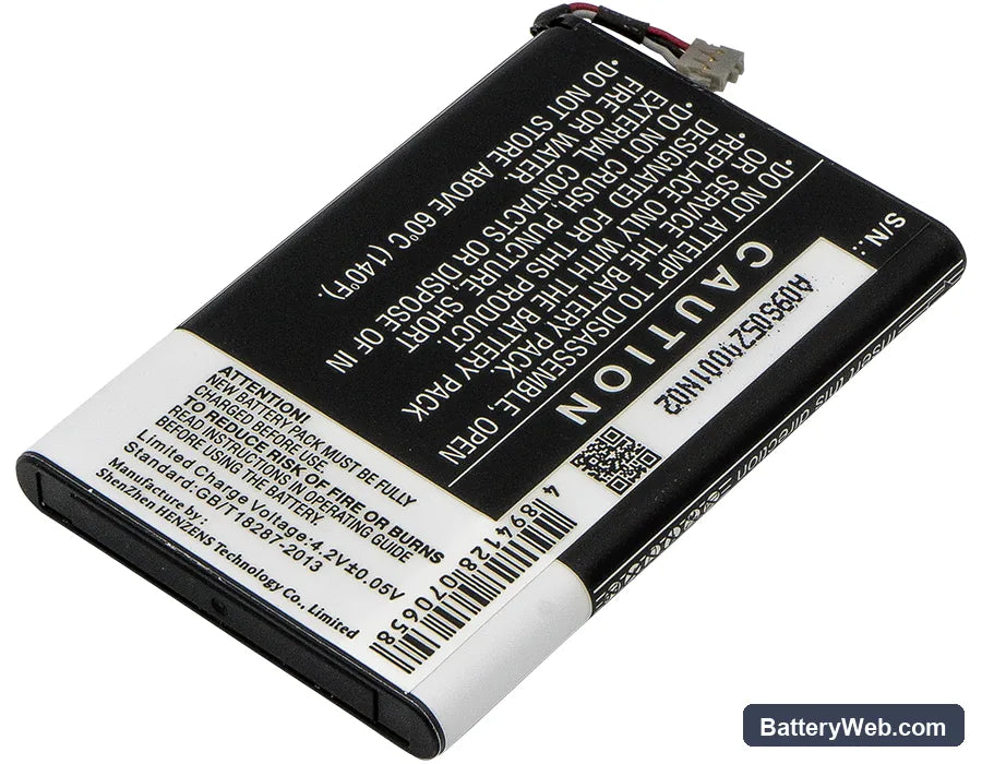 Nokia 800 Replacement Battery, 3.7V, 1450mAh, Li-ion 4