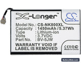 Nokia 800 Replacement Battery, 3.7V, 1450mAh, Li-ion 5