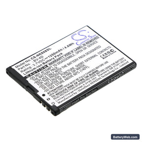Nokia N9 Replacement Battery, 3.7V, 1250mAh, Li-ion 1