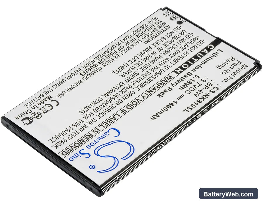 Nokia Lumia 810 Replacement Battery, 3.7V, 1400mAh, Li-ion 2