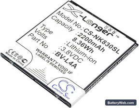 Nokia Tesla Replacement Battery, 3.8V, 2200mAh, Li-ion 1